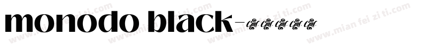 monodo black字体转换